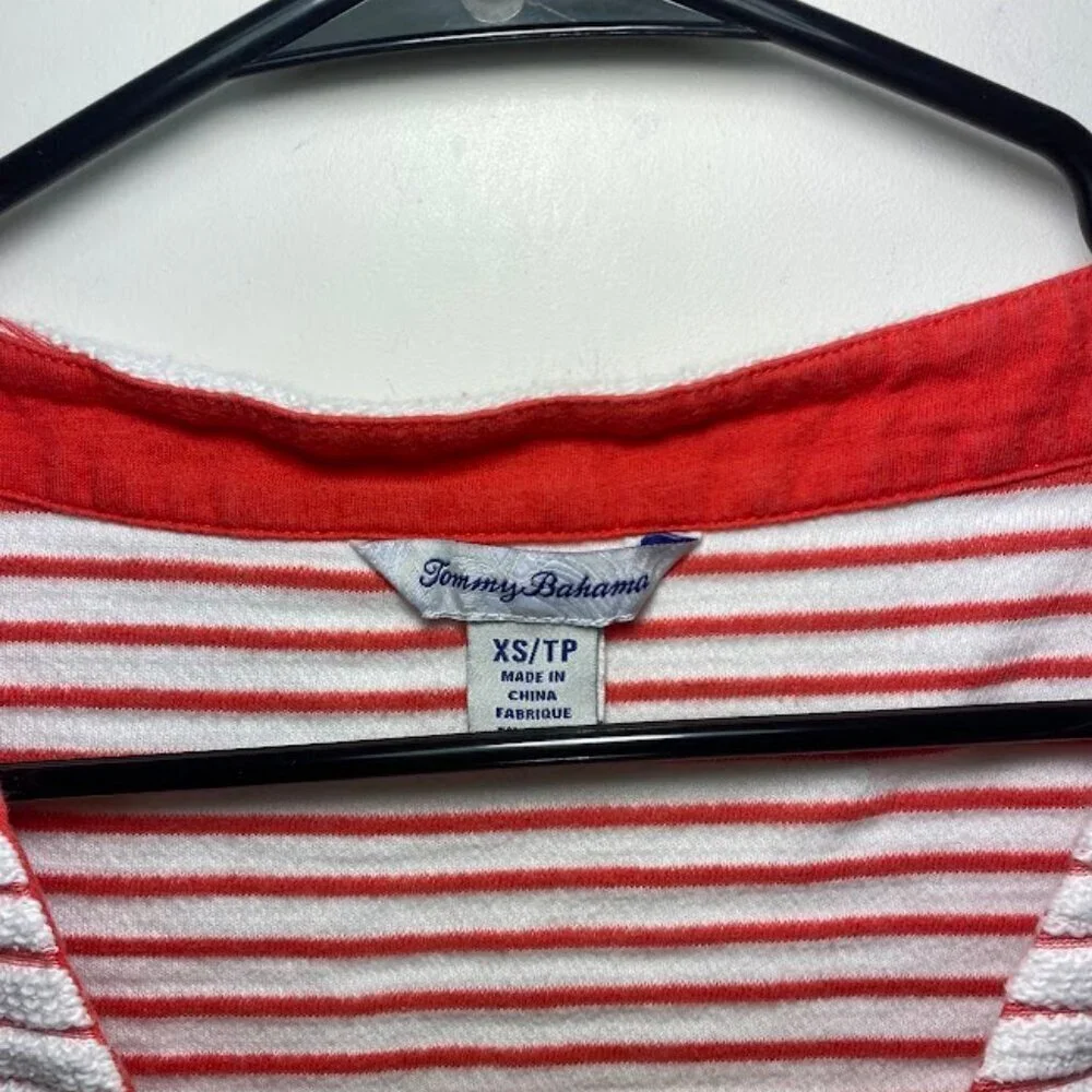 Tommy Bahama Catalina Striped Lace-Up Knit Top